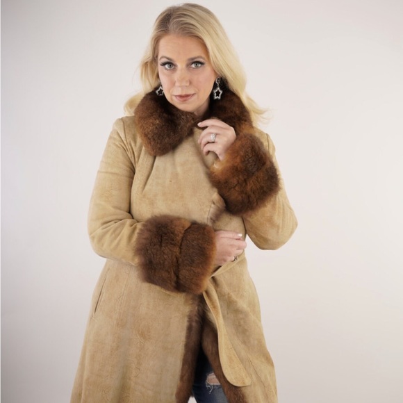 1970s Rajac Leather and Mink Fur Coat - Picture 5 of 12